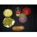 Lot 5 ceramic display vegetables potato eggplant cauliflower red & green cabbage   132733022266